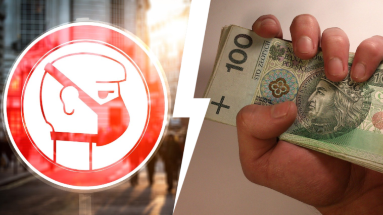 maski na koronawirusa pieniądze