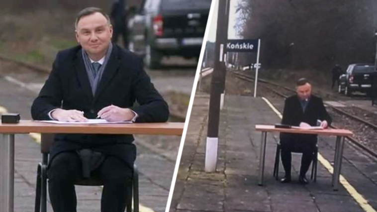 duda podpisał ustawę na peronie