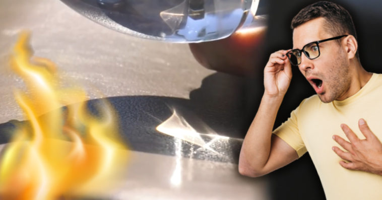 strażacy apelują samochód auto butelka z wodą