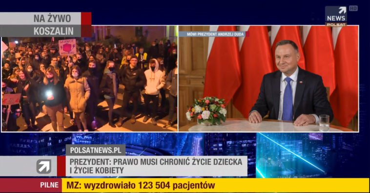 Andrzej Duda rymanowski Gość Wydarzeń polsat news wywiad strajk kobiet aborcja duda w polsacie duda polsat news