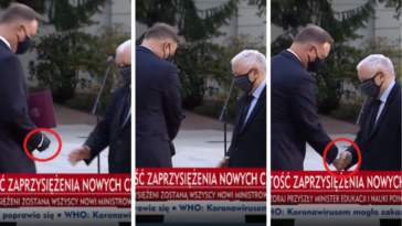 zaprzysiężenie duda kaczyński zdjął rękawiczkę ochronną epidemia koronawirusa obostrzenia