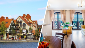 mikołajki apartamenty portowe wakacje 2021 wyposażenie