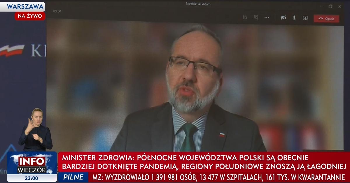 nowe obostrzenia koronawirus 24.02 konferencja 24 luty czarna strefa warminsko mazurskie na żywo