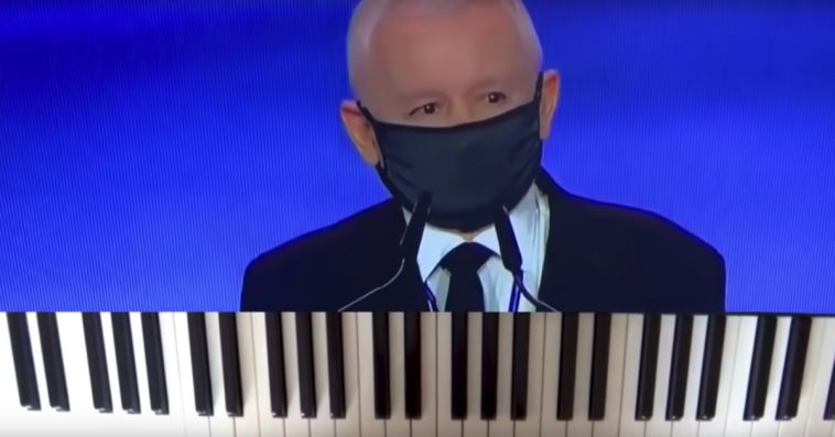 jarosław kaczyński kongres pis hymn narodowy wpadka