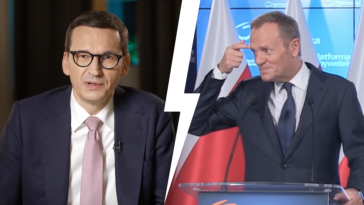 tusk morawiecki spięcie fake news ostre słowa