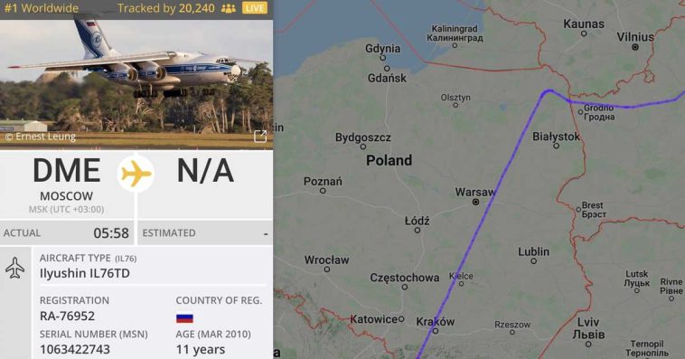 rosyjski samolot nad polską