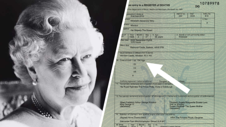 przyczyny śmierci elżbiety II akt zgonu