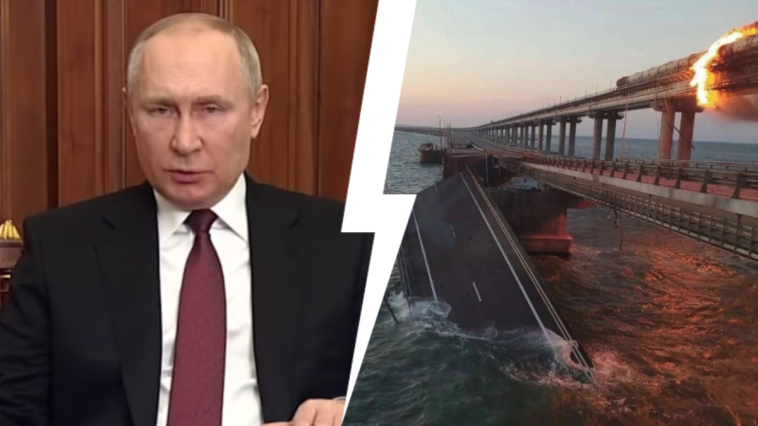 most kerczeński płonie