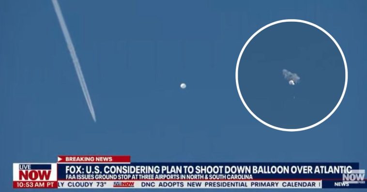 chiński balon nad usa zestrzelony