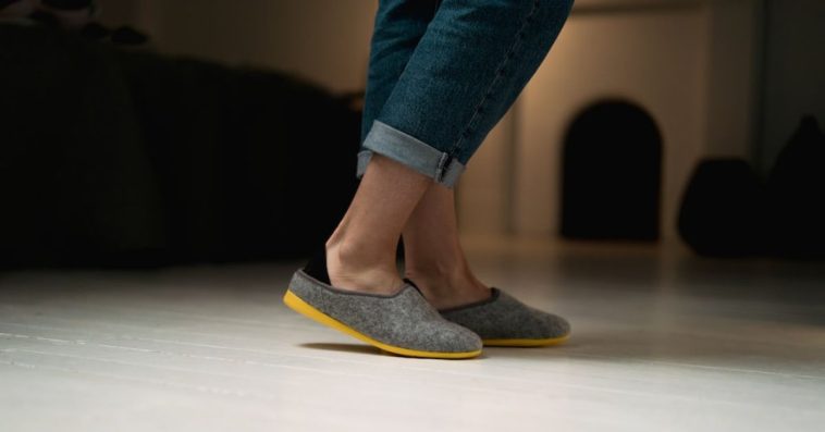 pantofle damskie skórzane