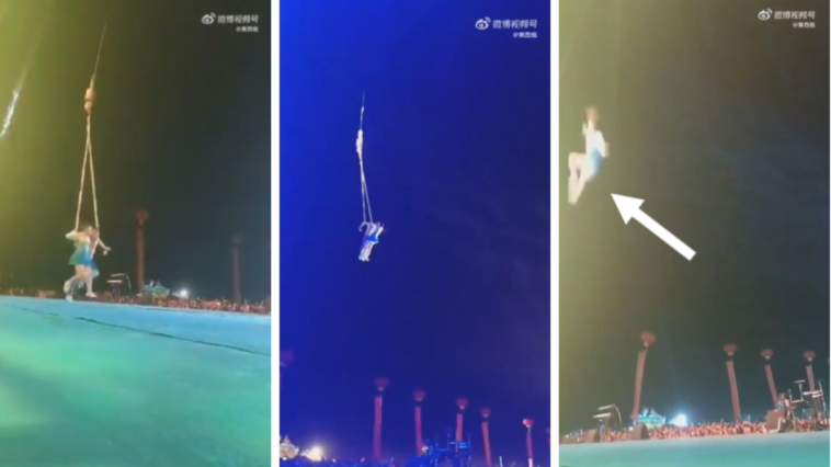 akrobatka spadła chiny nagranie