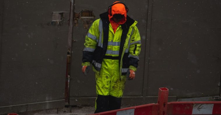 materiał na ubrania robocze krzyżówka