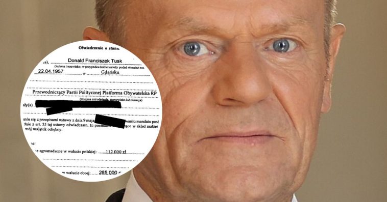 donald tusk oświadczenie majątkowe