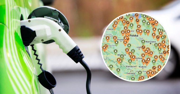 ładowarki do samochodów elektrycznych w polsce mapa