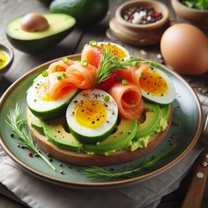 Jajka faszerowane awokado i wędzonym łososiem