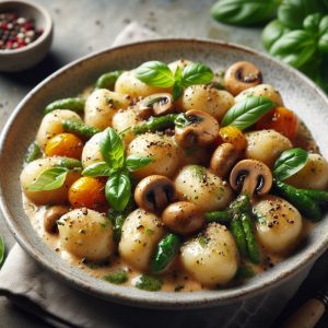 Ziołowe gnocchi z sosem z dzikich grzybów