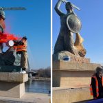 warszawska-syrenka-oblana-farba