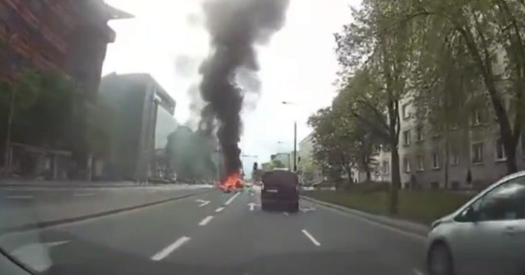 mokotów warszawa pożar