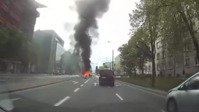 mokotów warszawa pożar