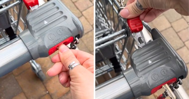 jak odblokować wózek sklepowy