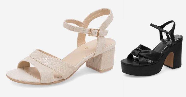 sandały na słupku ccc