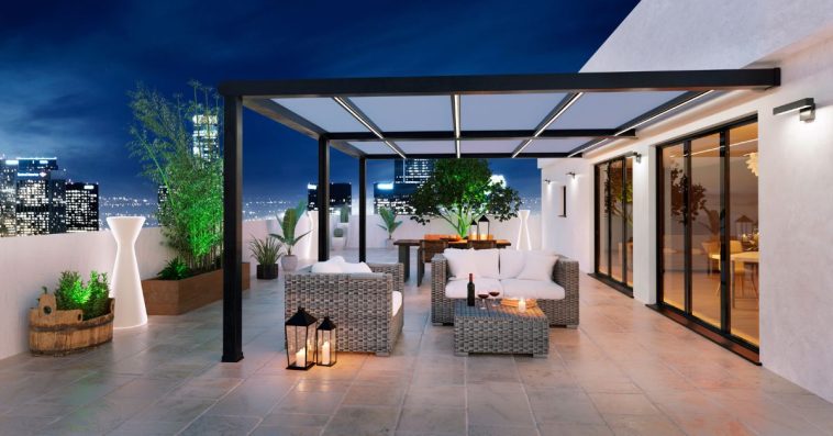 drewniana pergola na taras