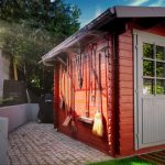 garaże drewnopodobne z wiatą