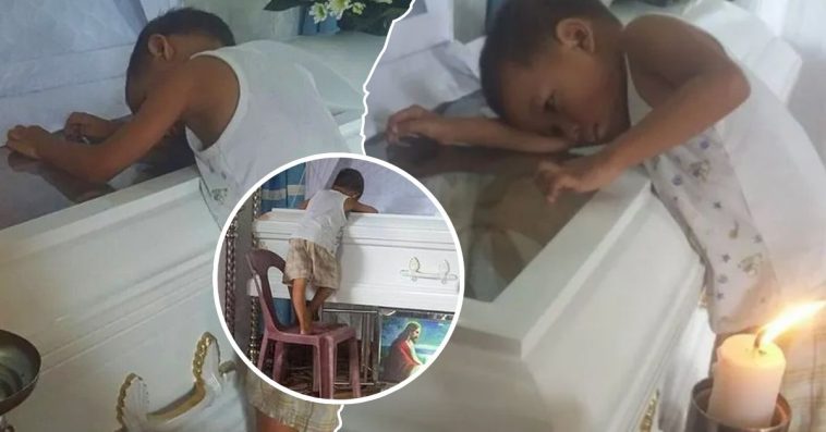 małe dziecko na pogrzebie