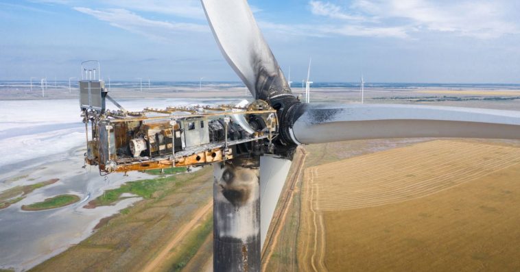 strachomino turbina wiatrowa pożar