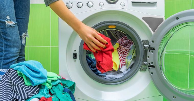 reklamówka w pralce