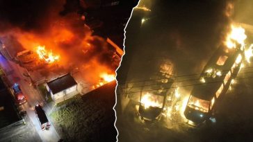 skała pożar dzisiaj