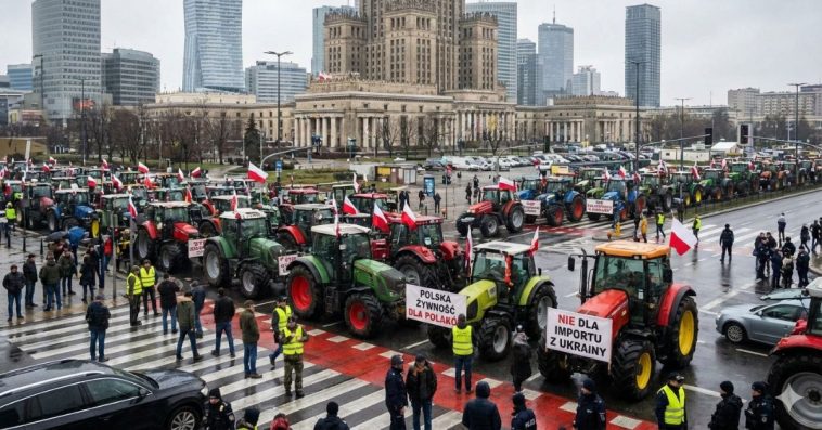 strajk rolników 30 grudnia 2025 mapa