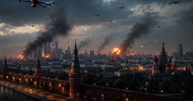 atak dronów na moskwę dzisiaj